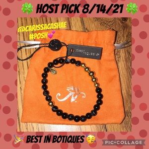 Joseph nogucci beaded bracelet black and gold New